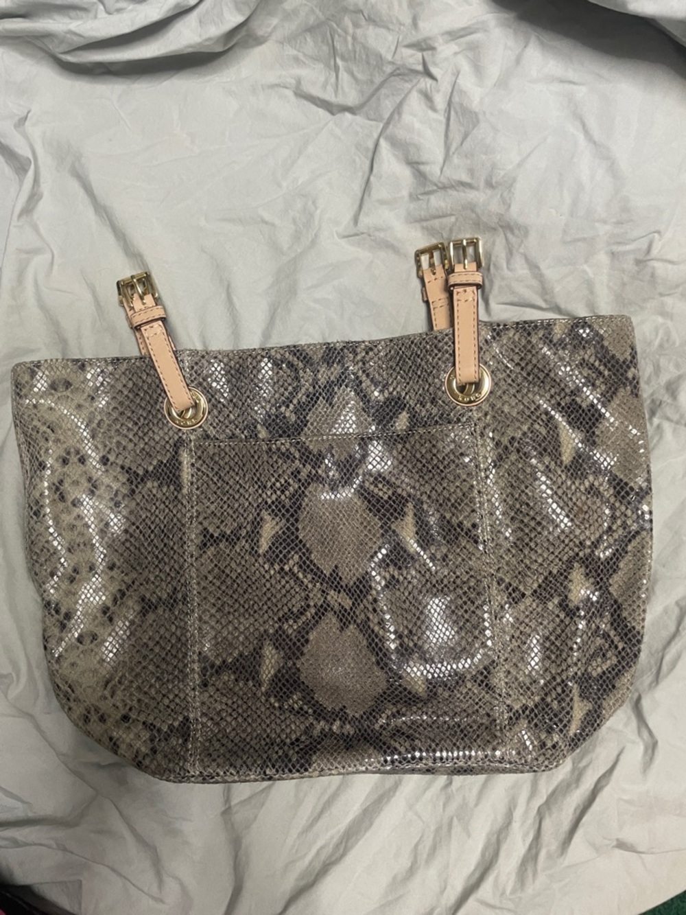 Michael Kors Snakeskin Tote Bag needs straps